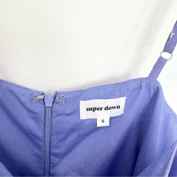 Superdown Kensley Dress Lavender Constellation Stars Small Slit Mini - Picture 7 of 10